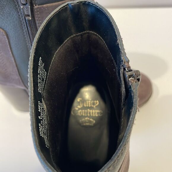 Juicy couture heeled boots in a size 8 medium with approximately a 4 inch heel - Picture 8 of 8